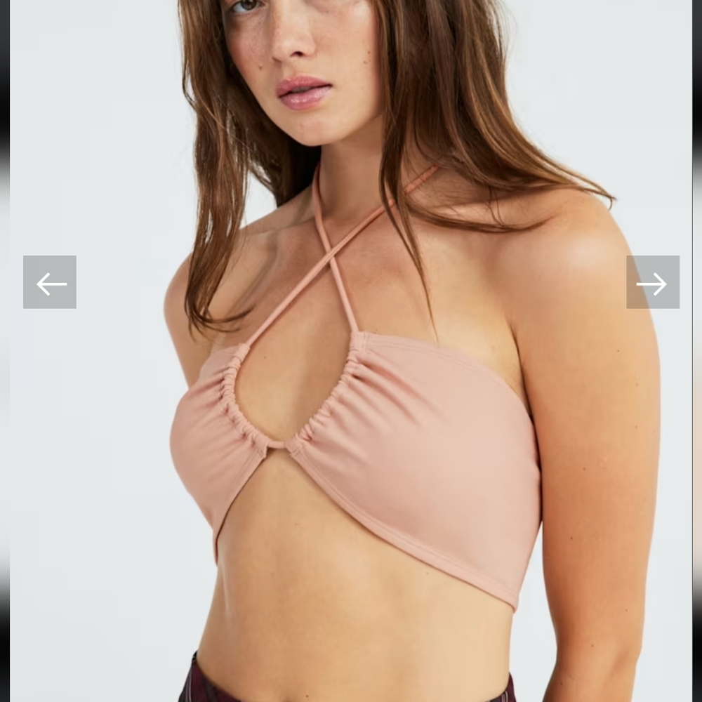 Aritzia Sunday Best Blush Halter Top Size XS